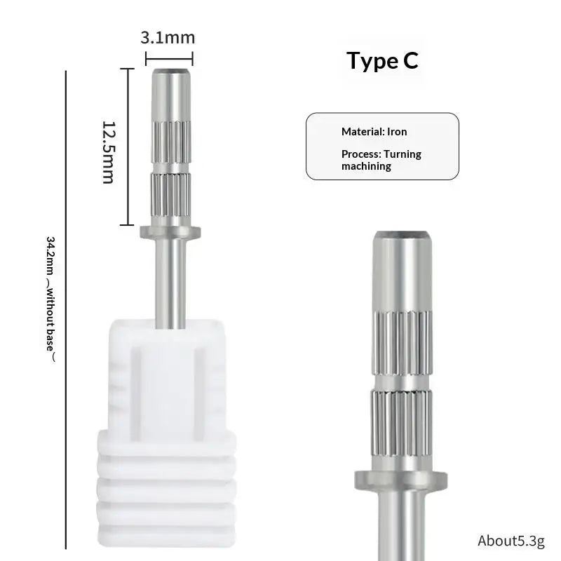 Stainless Steel Mandrel Bit for Nail Sanding Bands | 1 Pc