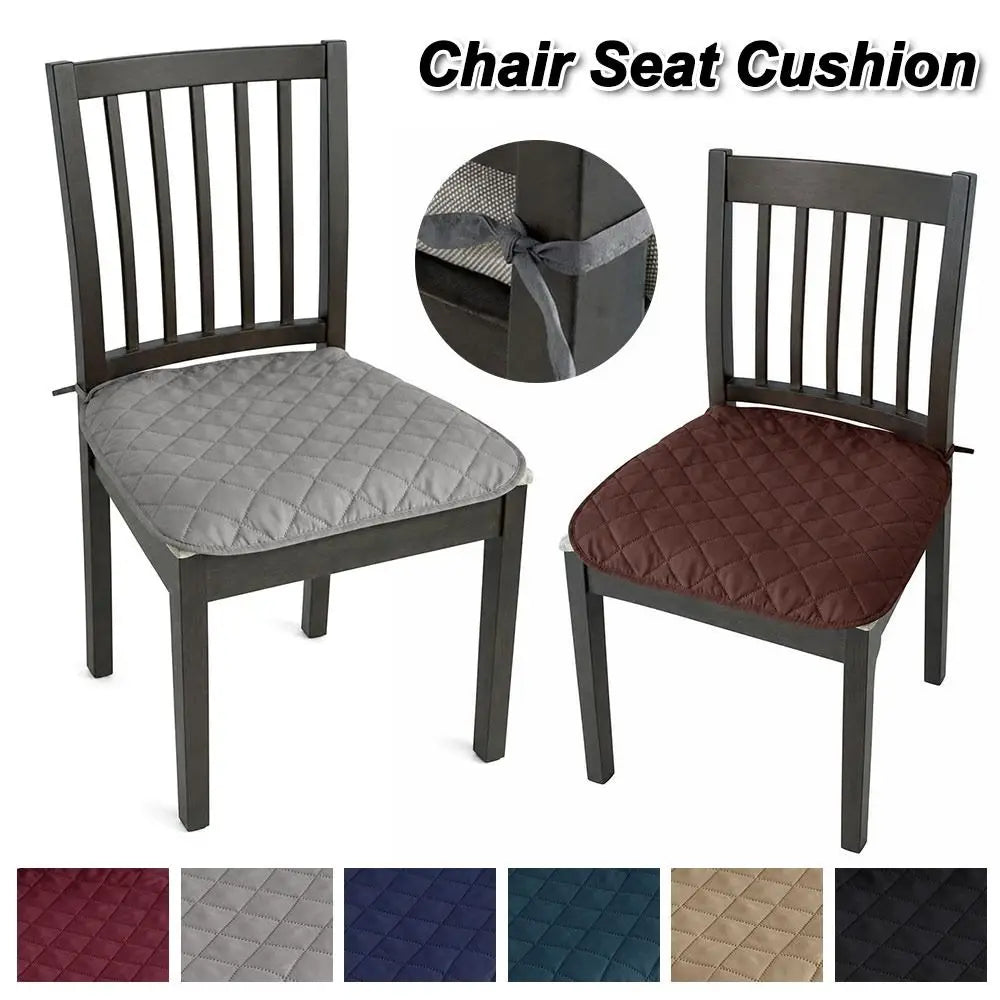 45x45cm Diamond Quilted Tie-On Chair Seat Cushion – Home & Office