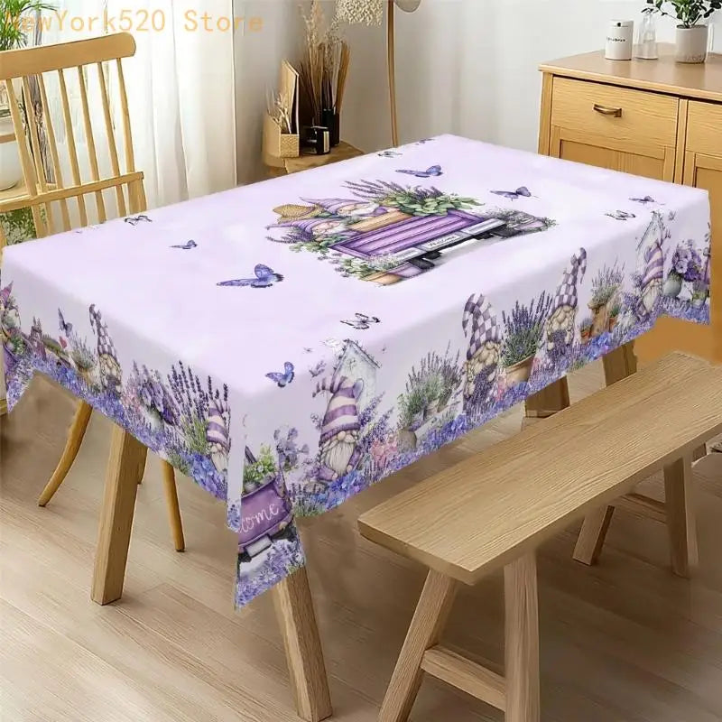 Easter Velvet Tablecloth – Washable Festive Table Cover