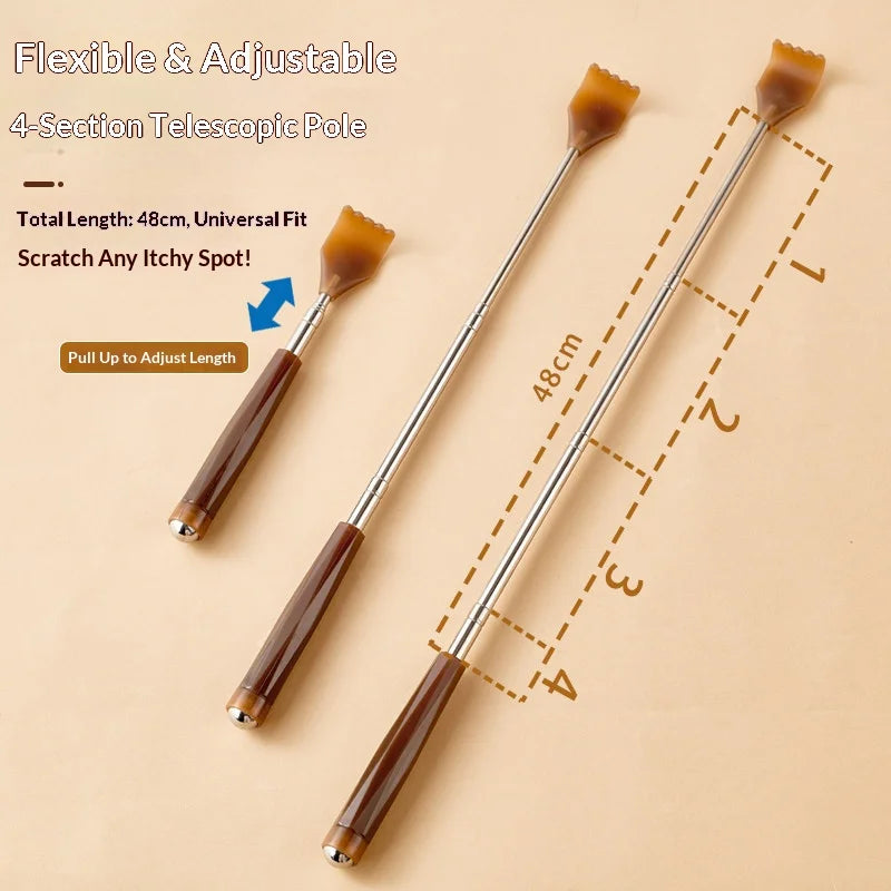 Extendable Back Scratcher Telescopic Massager with Roller Ball