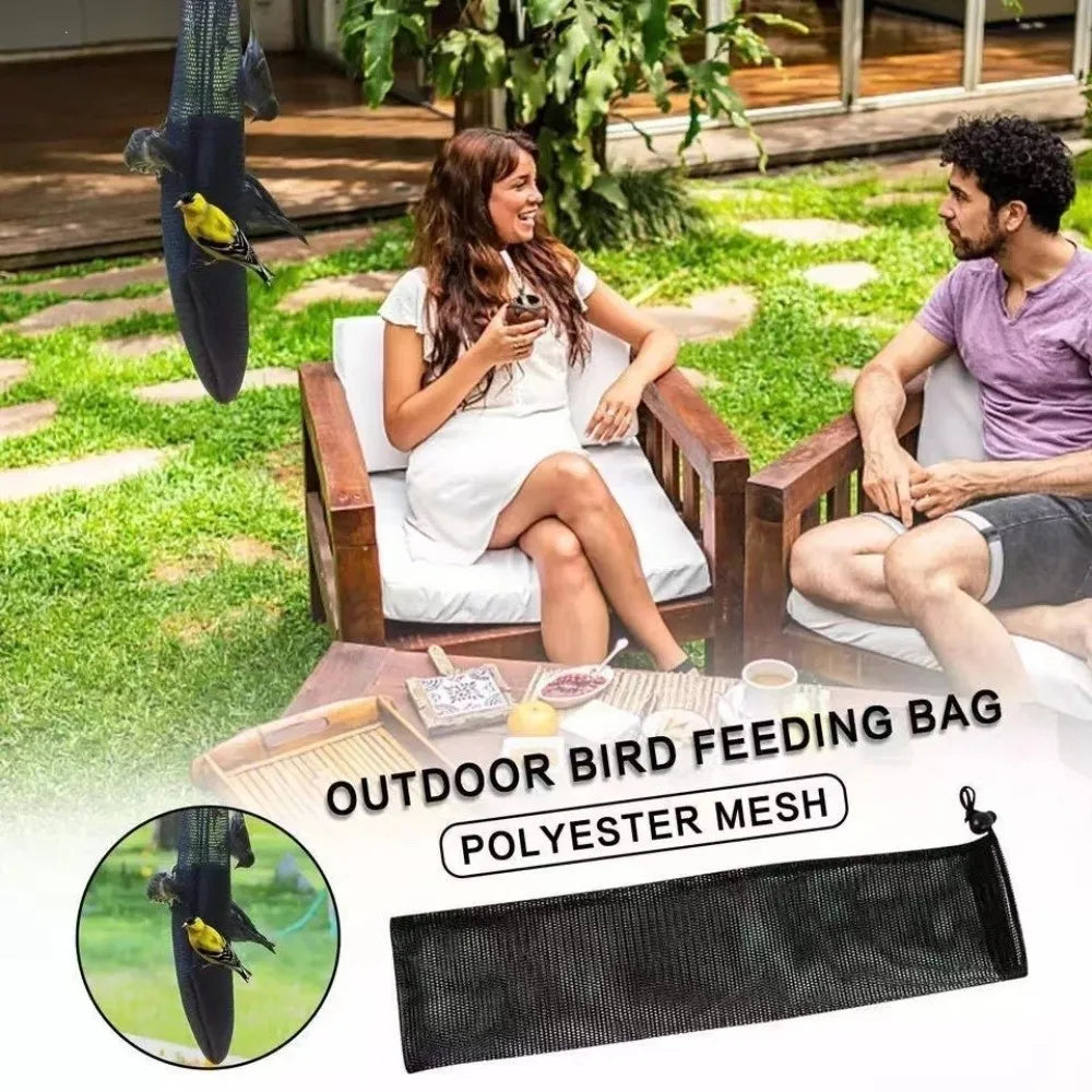 8-Pc Nylon Mesh Bird Sock Feeder Set with Funnels – 800ml