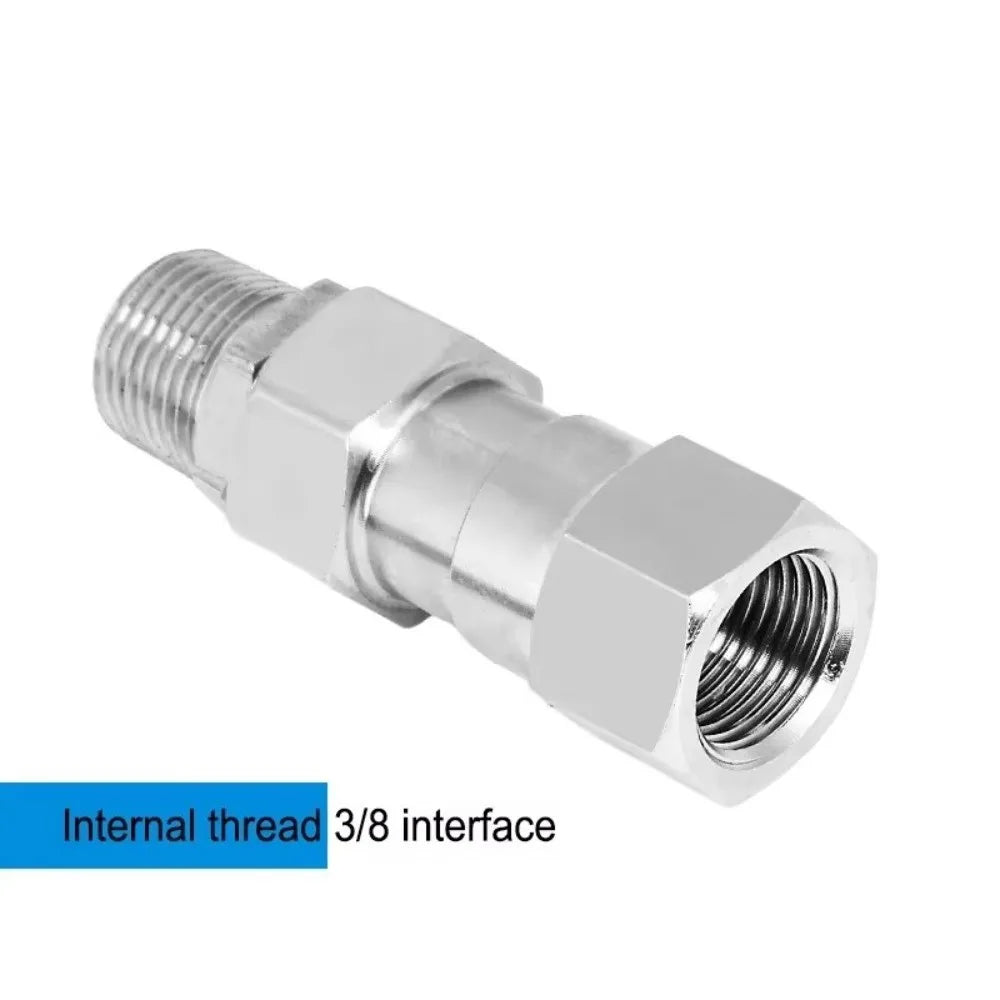 360° Stainless Steel Pressure Washer Swivel Joint 1/4 & 3/8" NPT