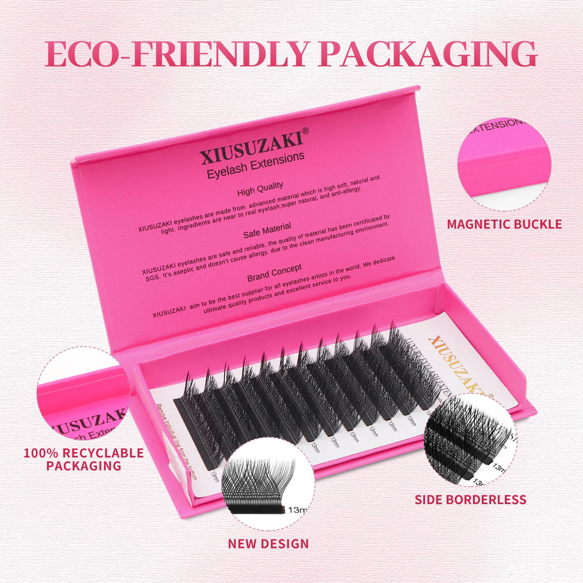 XIUSUZAKI 3D 4D 5D W Shape Premade Volume Lash Extensions