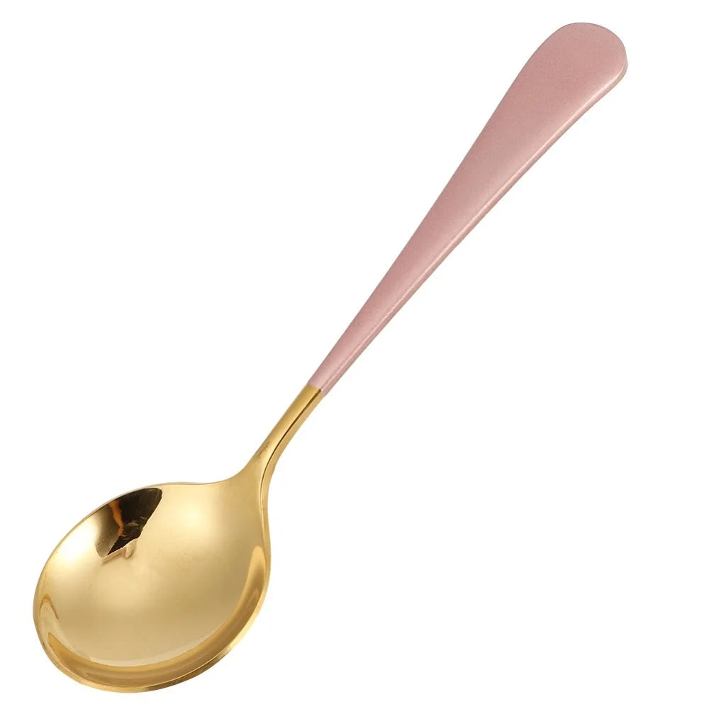 5-Pack 304 Stainless Steel Soup Spoons – Mirror Polish Finish
