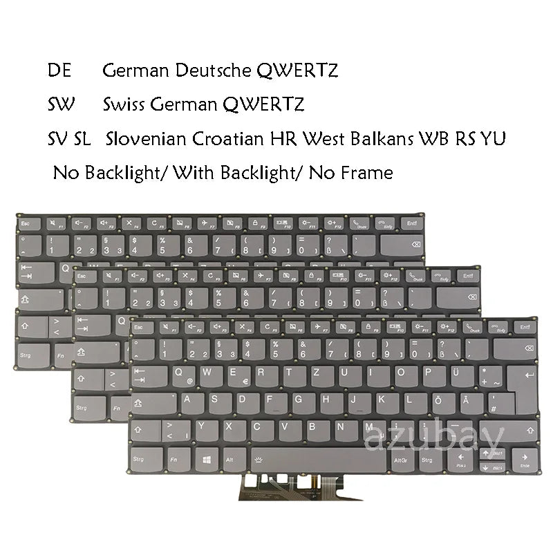 AZUBAY Keyboard for Lenovo IdeaPad 530S C340 Yoga – CH DE HR