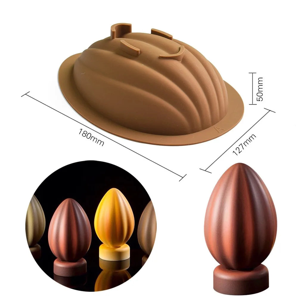 Large 3D Silicone Easter Egg Mold – Breakable Chocolate & Candy