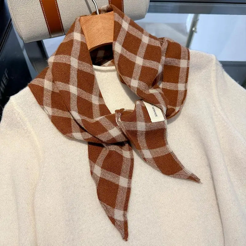 Women's Knit Triangular Scarf – Warm Hair Wrap & Neckerchief