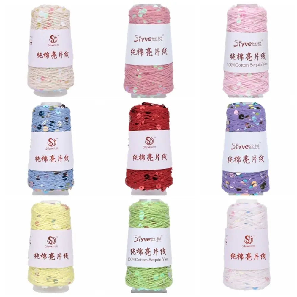 Sequin Glitter Hand Knitting Yarn – Polyester Bead Craft Thread