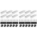 24-Pc Aluminum Solar PV Rail Mount Kit – End & Middle Clamps