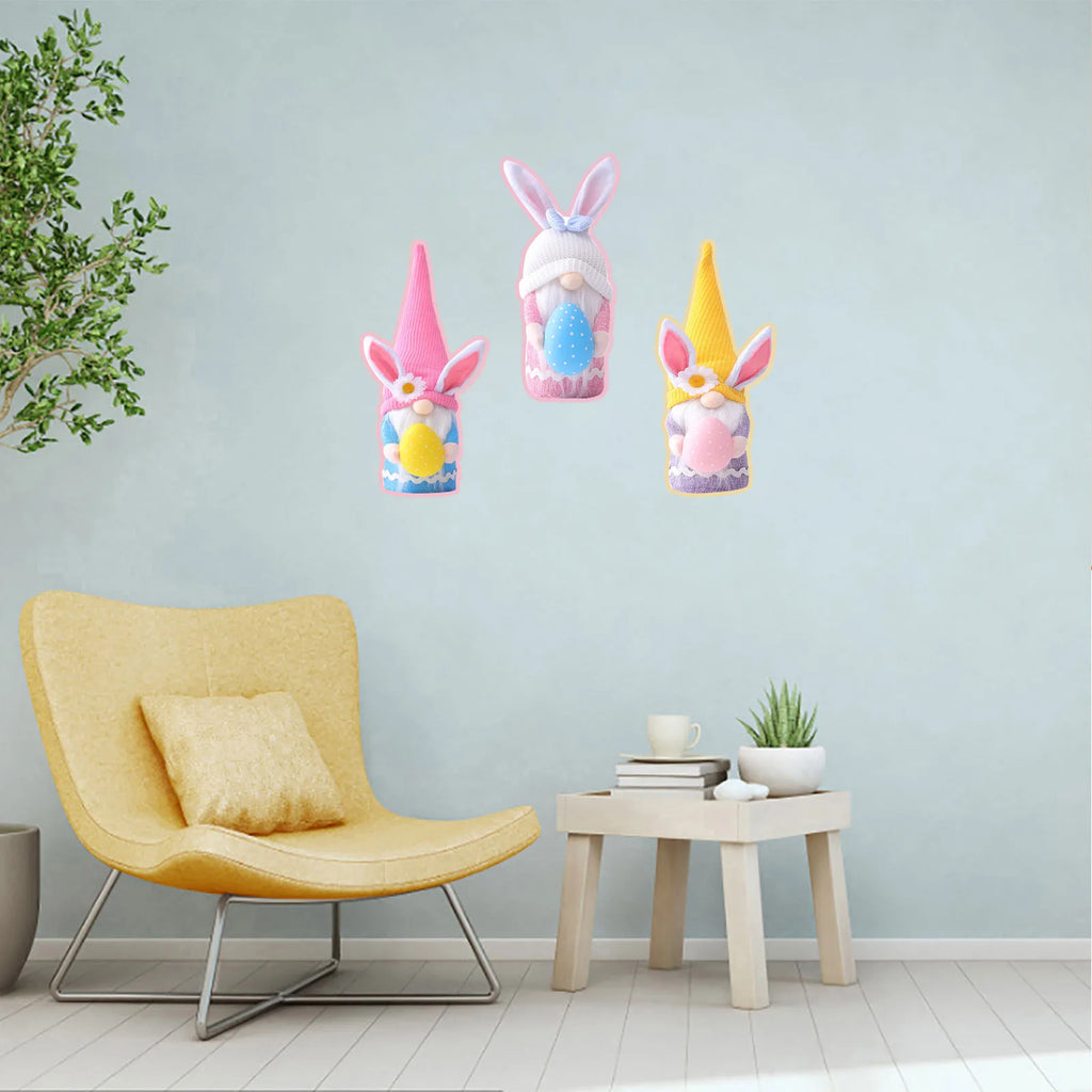 Easter Bunny Gnome Plush Figurine – Spring Home Decor Ornament