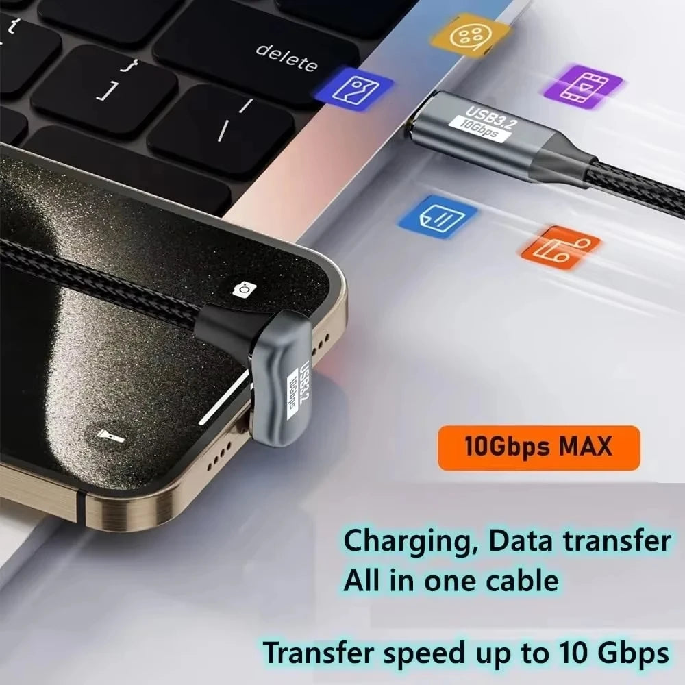 USB-C to USB-C U-Shape Cable PD 100W 10Gbps 4K@60Hz
