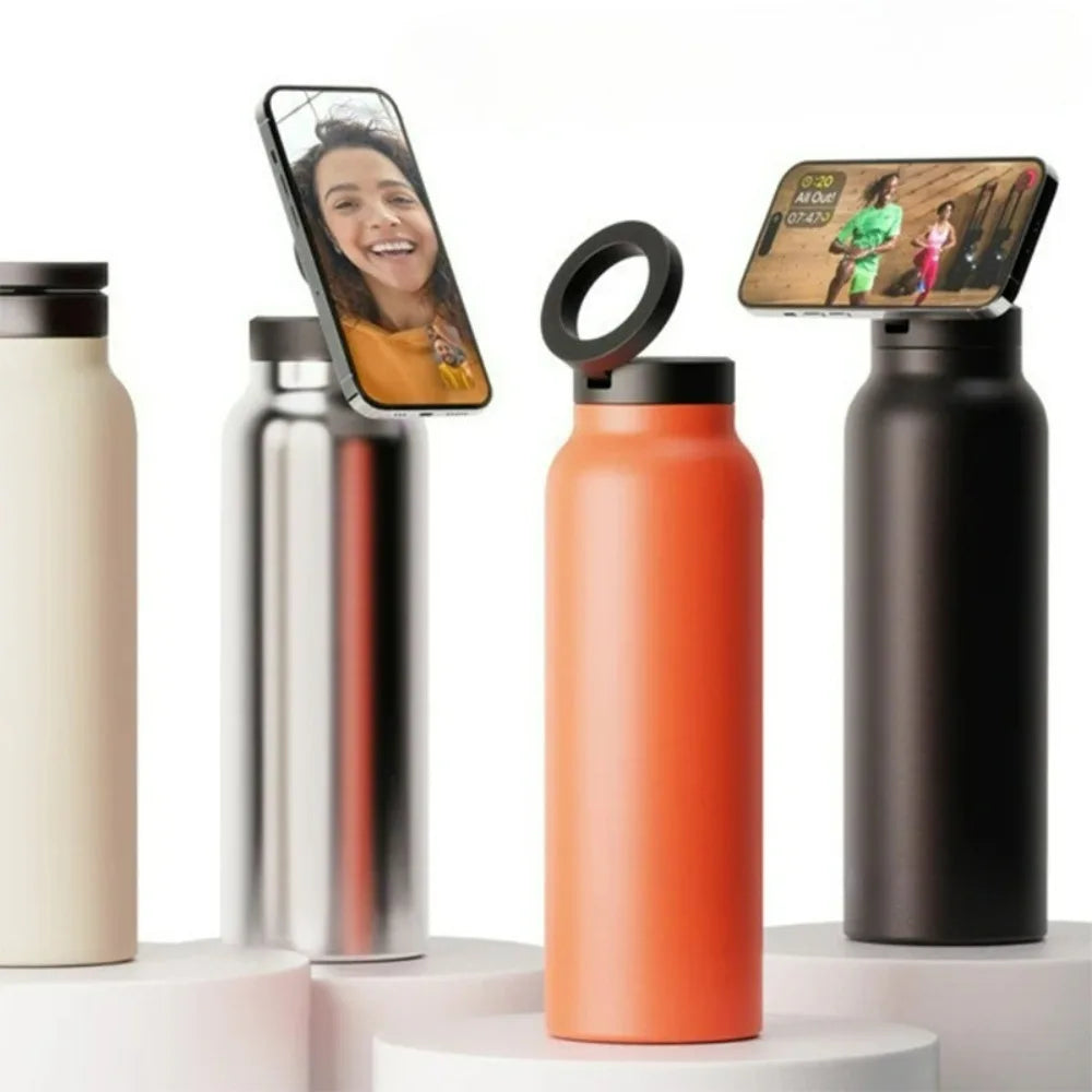 2-in-1 Magnetic Phone Holder & Large Vacuum Flask | VIBE