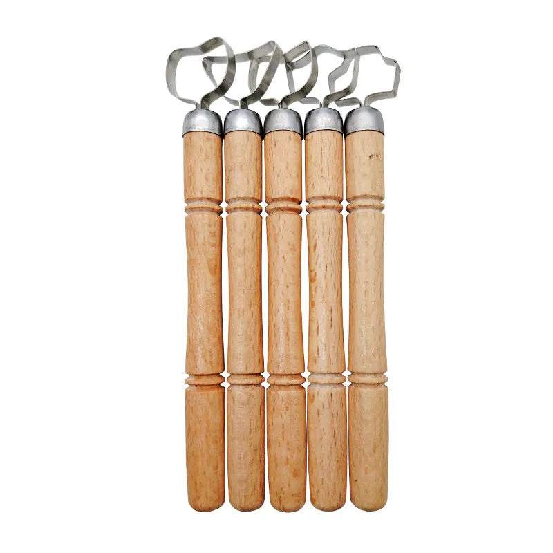Pottery Carving Tools Set – Wood Handle Metal Sculpture Scrapers