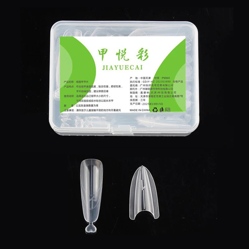 Sandwich Dual Nail Forms 60pcs – 15 Sizes Coffin & Almond