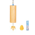 Natural Bamboo Wind Chimes – Maple Leaf Pendant Home Décor