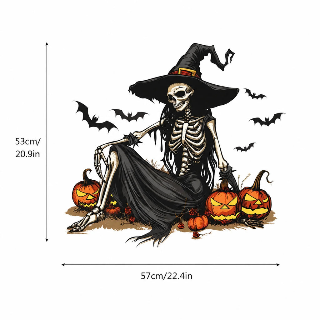 Halloween Wall Stickers – Witch Skeleton Pumpkin Decals