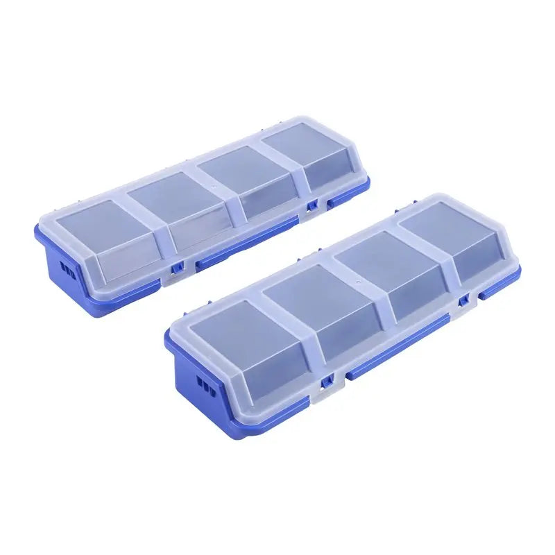 Mini Screw Parts Storage Box 2-Pack – Multi-Compartment Organizer
