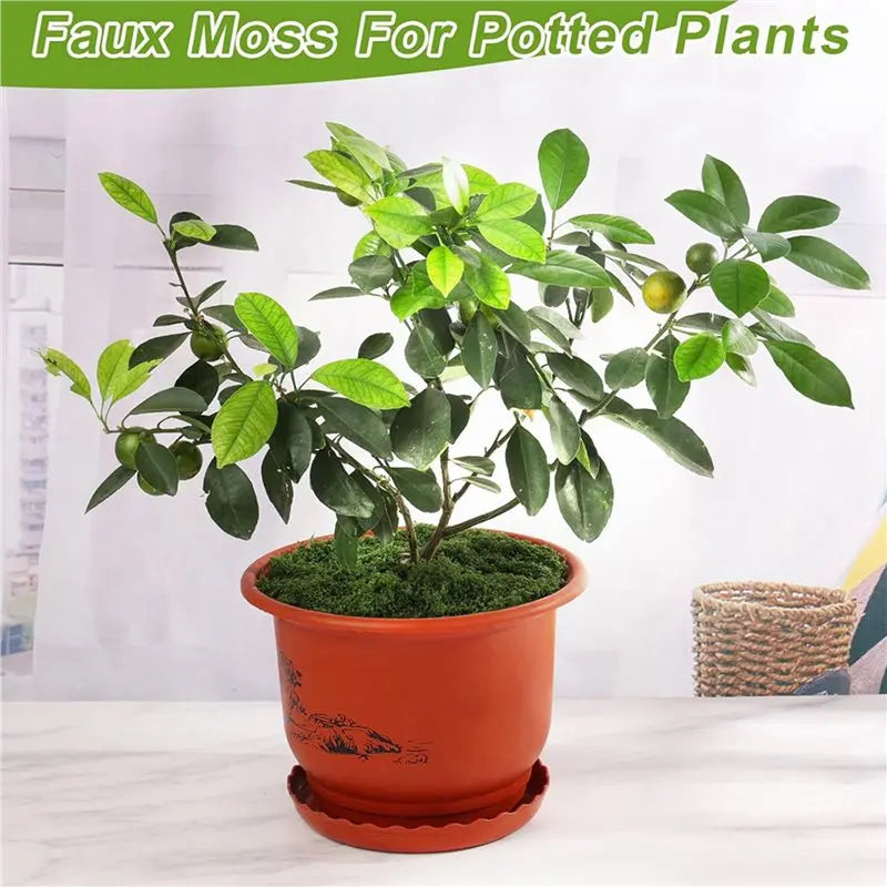 Fake Moss for Crafts 14.1 OZ Light & Dark Green Faux Moss
