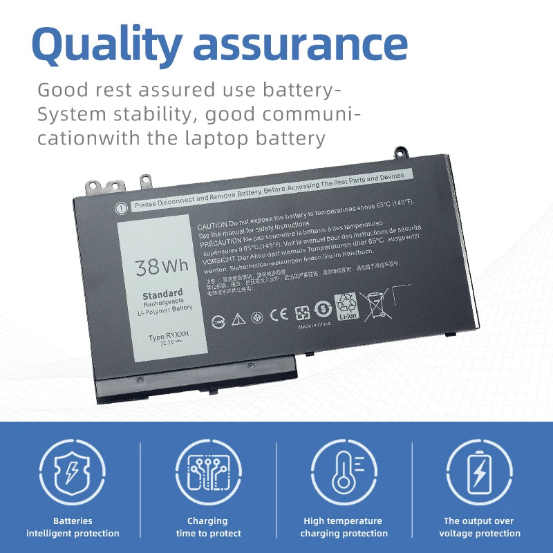 SUOZHAN RYXXH Dell Latitude Battery 11.1V 38Wh E5250 E5450 E5550