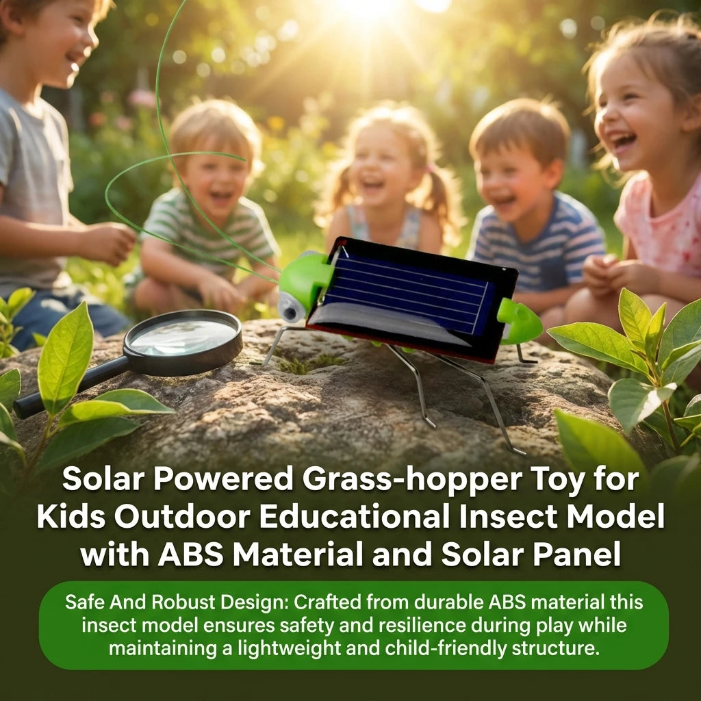 Solar Powered Grasshopper Toy – Kids Outdoor STEM Insect Model