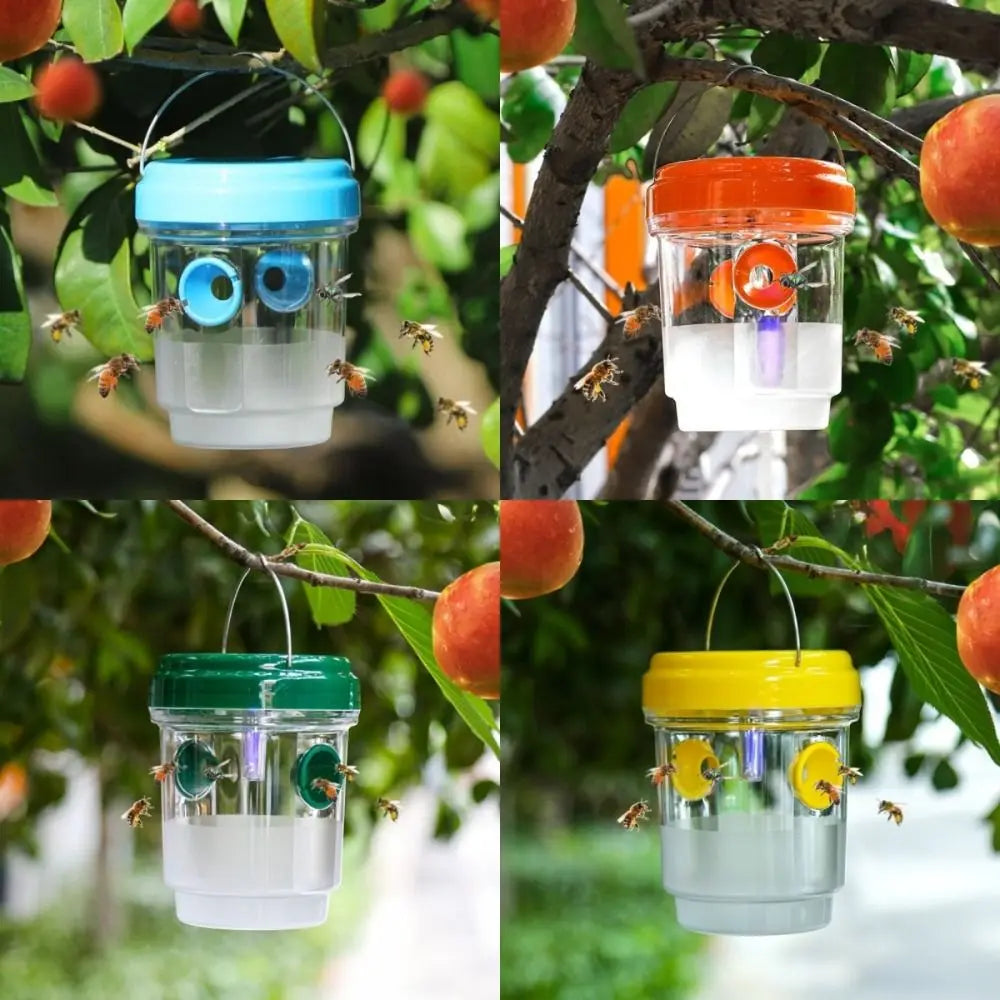 Solar Powered Wasp Trap Box – Reusable Hanging Insect Catcher