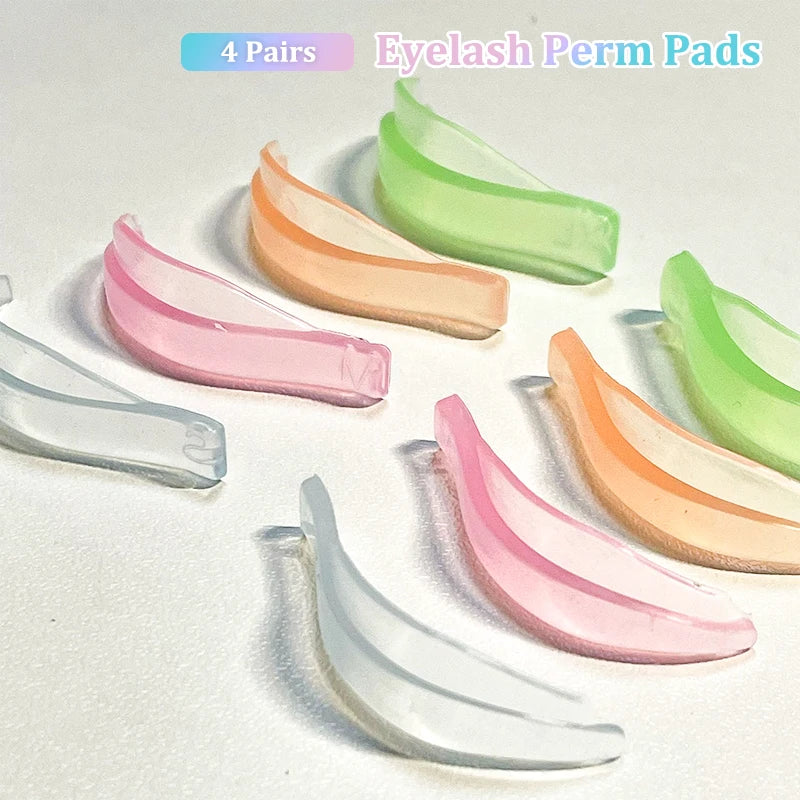 4 Pairs Reusable Silicone Lash Lift Shield Pads – Jelly Color
