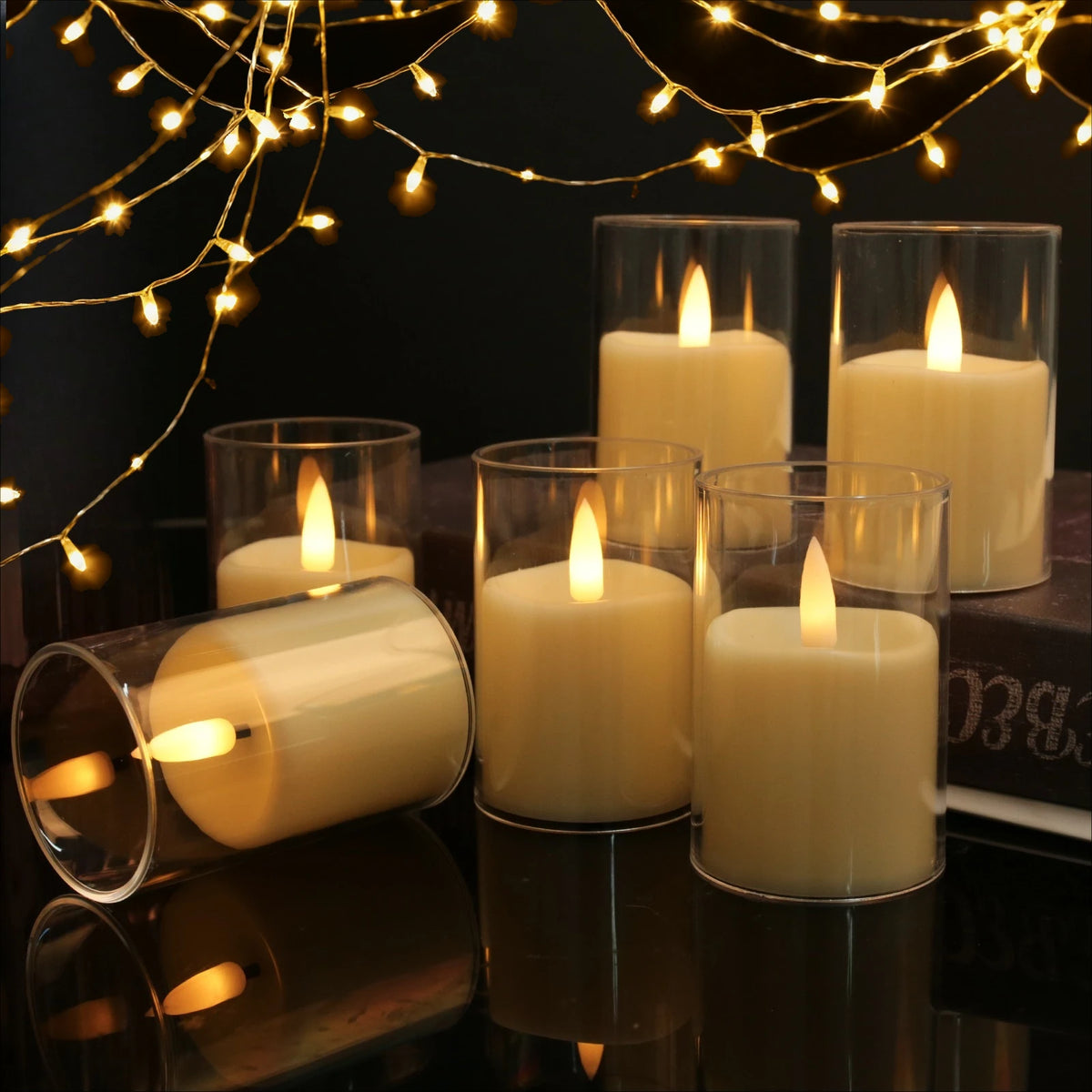 Flameless LED Candles 3D Wick Timer Remote & Lampshade – VIBE