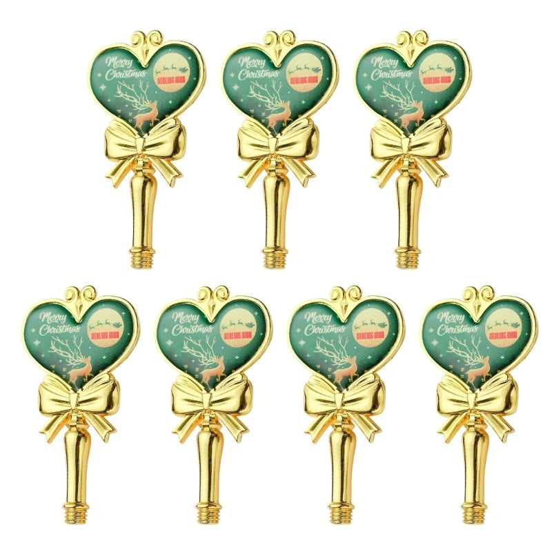 7-Piece Christmas Metal Wax Seal Stamp Handle Set – Gold