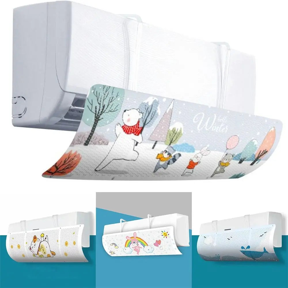 Cartoon AC Wind Deflector – Universal Wall Mount Air Baffle