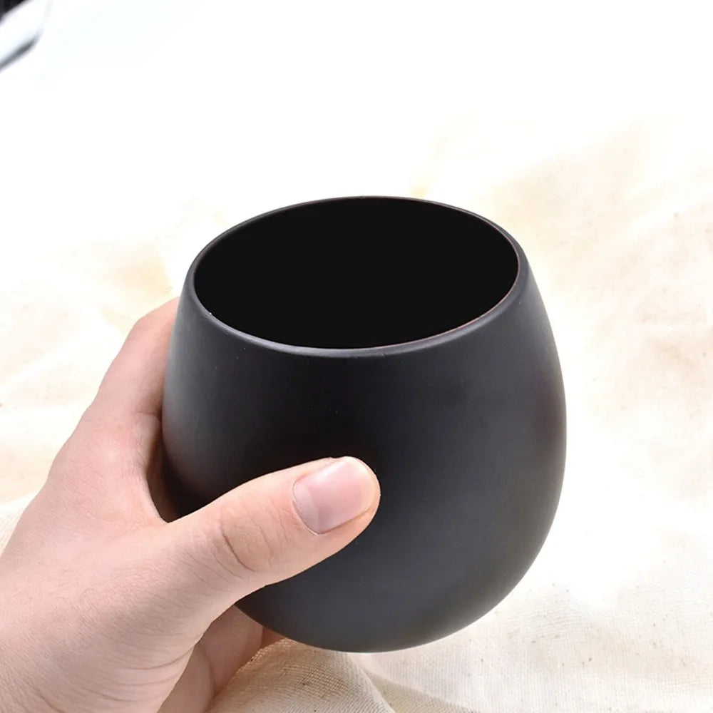 250ml Jujube Wood Tea Cup | Polished Wide Belly Wooden Mug