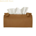 Leather Tissue Box Elegant Rectangular Tissue Dispenser