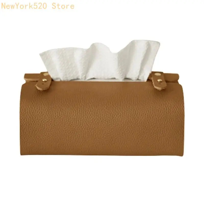 Leather Tissue Box Elegant Rectangular Tissue Dispenser