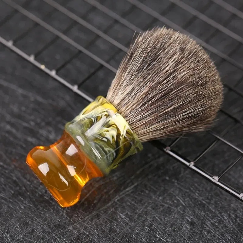 YAQI 22mm Pure Badger Hair Wet Shaving Brush – Resin Handle