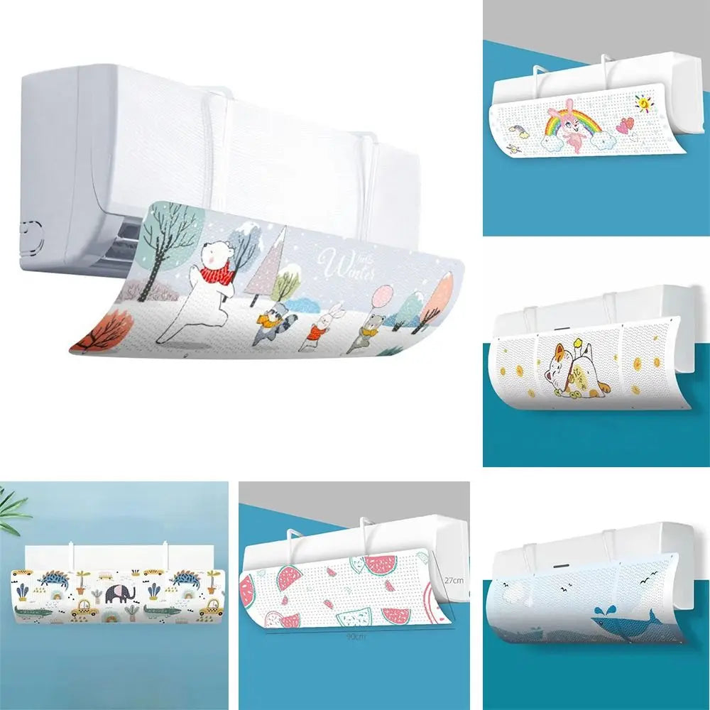 Cartoon AC Wind Deflector – Universal Wall Mount Air Baffle