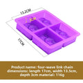 4-Cavity Wave Square Silicone Soap Mold – DIY Cold Process