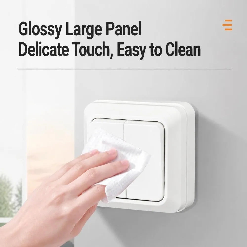 EU Standard White Rocker Wall Switch – Flame Retardant Surface Mount