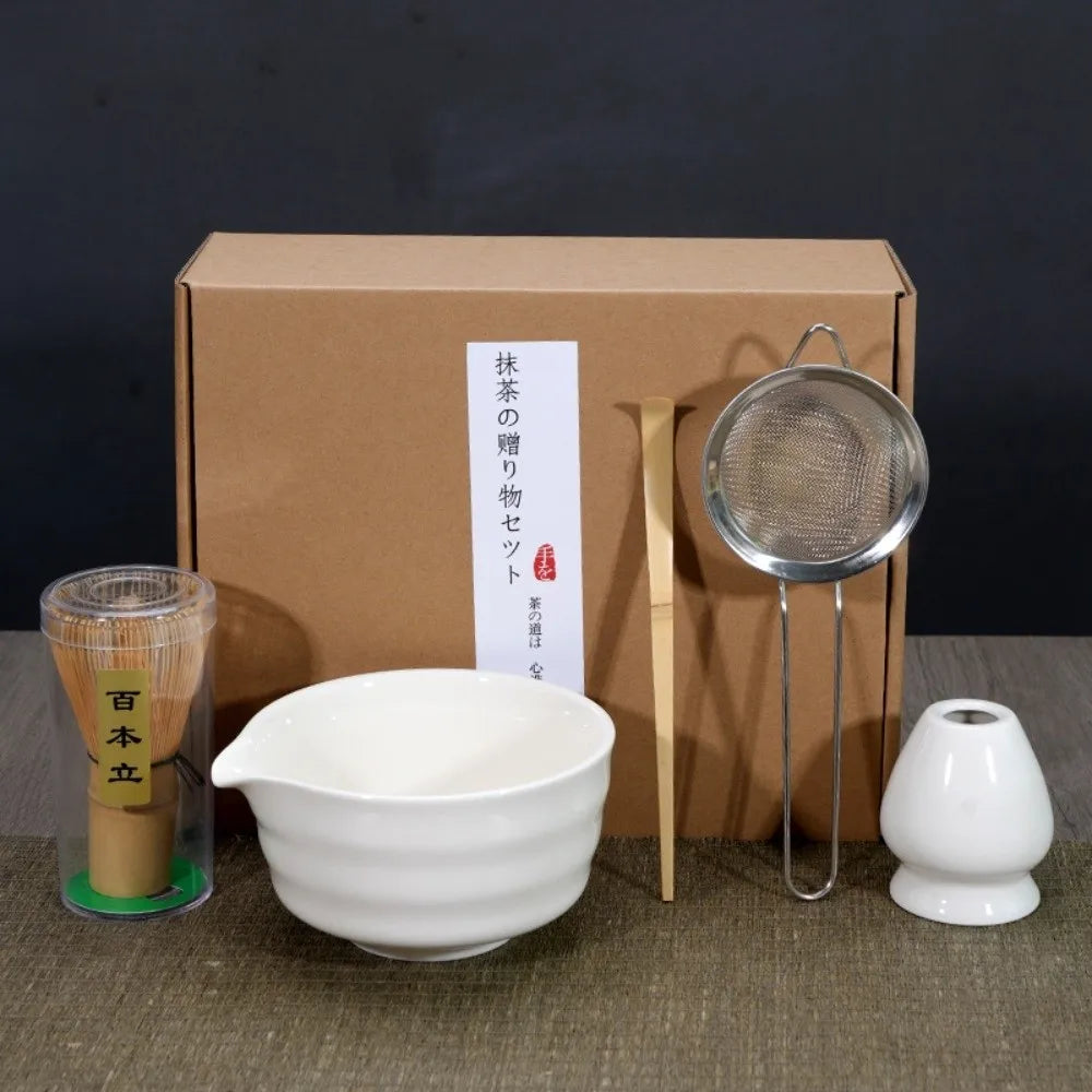 Japanese Matcha Tea Set – Bamboo Whisk, Bowl & Scoop
