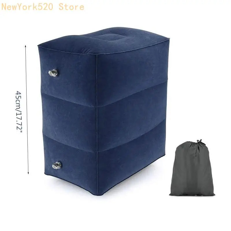 Inflatable Travel Foot Rest Pillow – Adjustable Height Cushion
