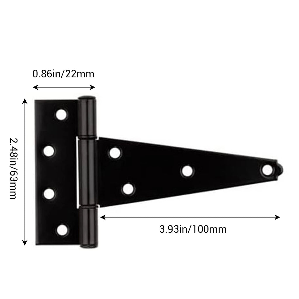 Heavy-Duty Iron T-Strap Barn Door Hinges – Easy Install