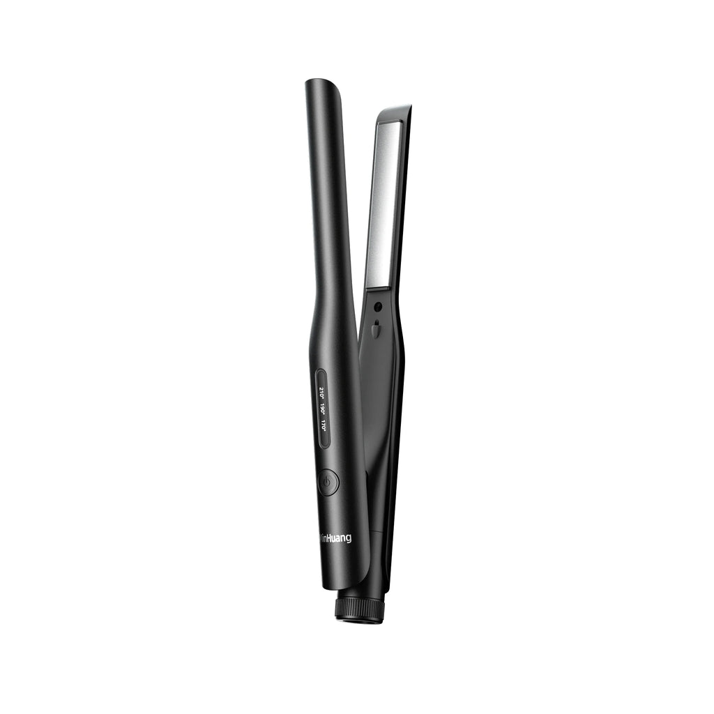 Mini Hair Straightener Flat Iron – 2-in-1 Negative Ion Curler