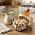 Hen-Shaped Resin Egg & Kitchen Storage Basket with Lid