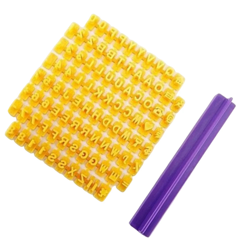 Alphabet Fondant Stamp Set – Food-Grade Letter & Number Mold