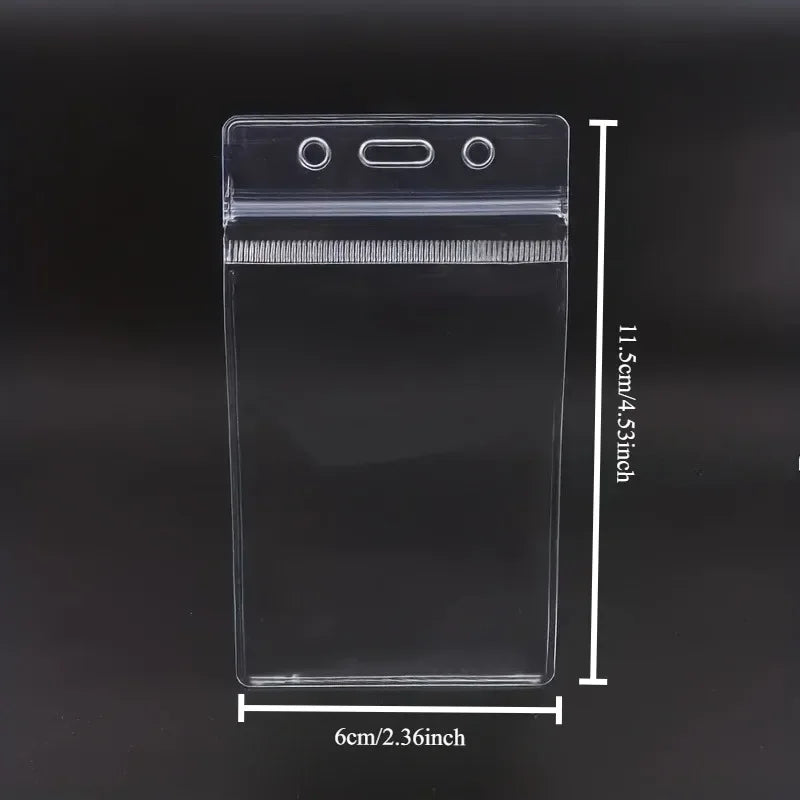 5-Pack Waterproof Transparent Card Holders – PVC Protectors