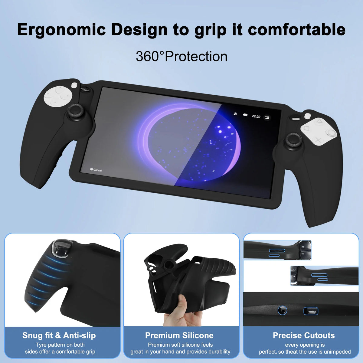 8-in-1 PlayStation Portal Accessories – Case, Cover & Grips