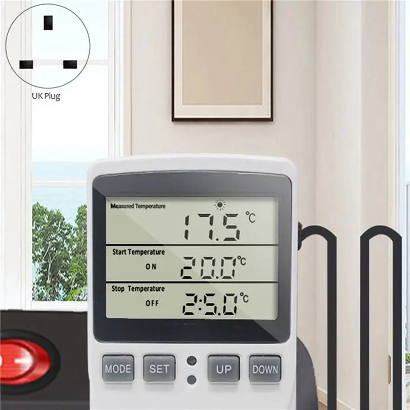 Digital Temperature Controller Thermostat Outlet UK Plug – 8 Pack