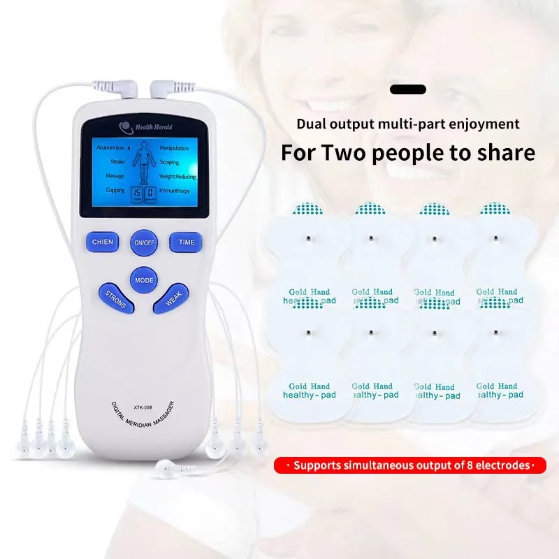 TENS Dual-Channel Muscle Stimulator & Body Massager Device