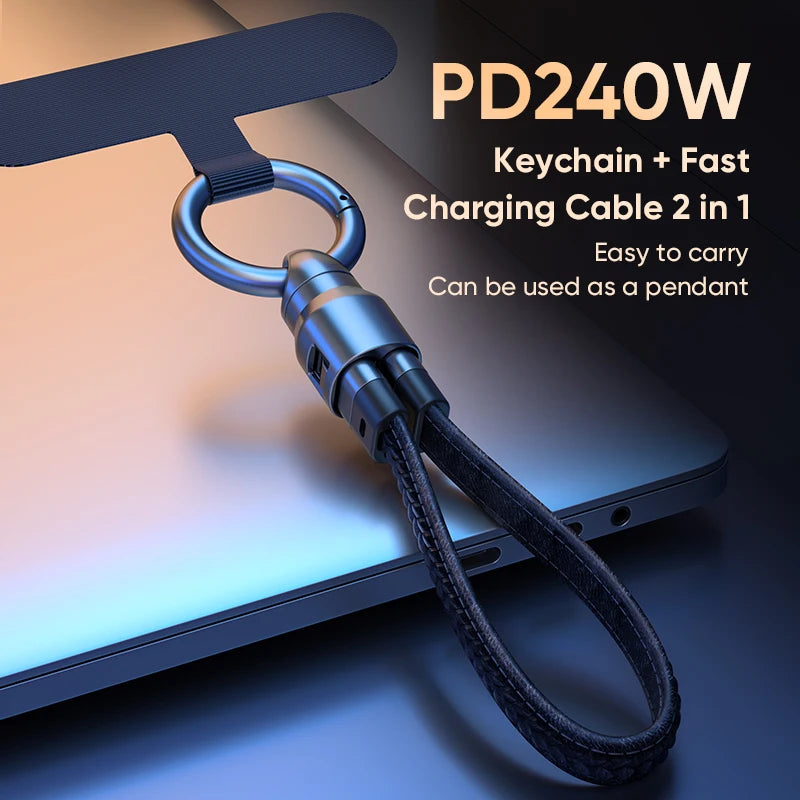 240W USB-C Fast Charging Keychain Cable 48V 5A – VIBE