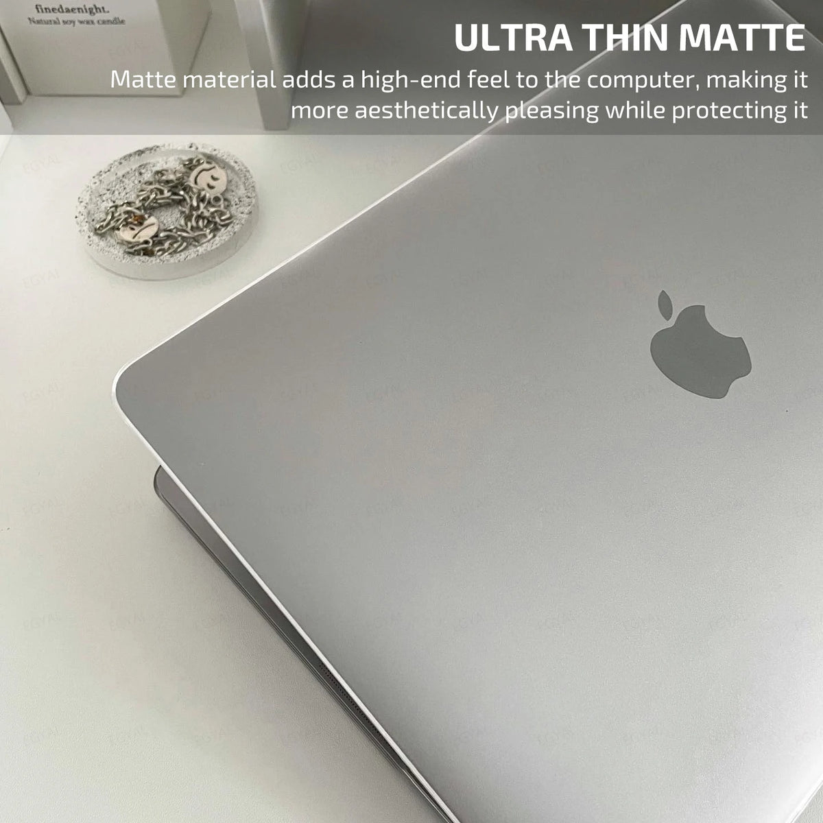 EGYAL No-Fingerprint Hard Case MacBook Air 13 15 Pro 14 M1 M2 M4