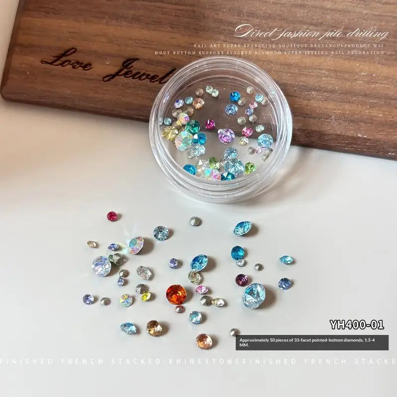 Mixed Crystal Nail Rhinestones – DIY Nail Art Gems Box
