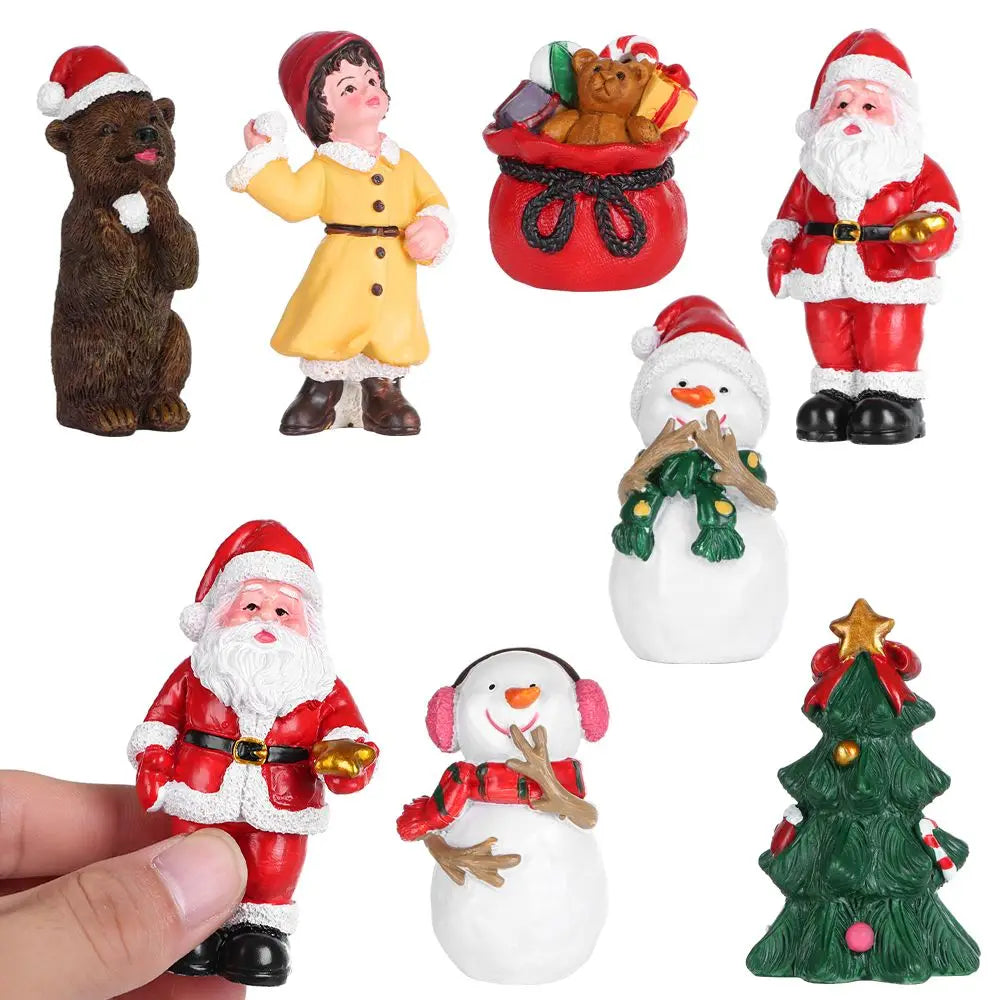 Christmas Miniature Figurines Fairy Garden Resin Ornaments